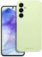 Samsung 98549 Roar  galaxy a55 5g prémium szilikon tok velúr béléssel, világoszöld kép