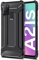 Samsung A21S, FEKETE Forcell armor hátlap tok  a217 galaxy a21s, fekete kép
