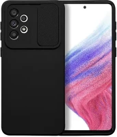 Samsung A33 5G, KAMERAVÉDŐS Slide  galaxy a33 5g, kameravédős szilikon tok, fekete kép