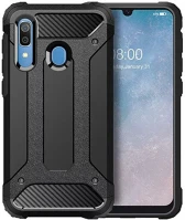 Samsung A40, FEKETE Forcell armor hátlap tok  a405 galaxy a40, fekete kép