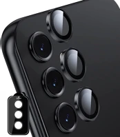 Samsung A54 5G Galaxy a54 5g - metal - üveg, kameralencse védőkeret - fekete kép