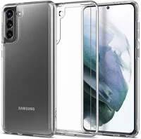 Samsung ACS02415 Spigen crystal hybrid  g996 galaxy s21+ tok, crystal clear, átlátszó kép