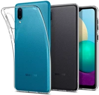 Samsung ACS02779 Spigen liquid crystal  galaxy a02 tok, crystal clear, átlátszó kép