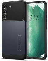 Samsung ACS03978 Spigen slim armor  galaxy s22+ tok, metal slate, sötétkék kép