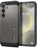 Samsung ACS07356 galaxy s24 sm-s921, szilikon tok + műanyag hátlap, kitámasztóval, spigen kép