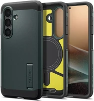 Samsung ACS10740 Spigen tough armor magfit  galaxy s26 tok, magsafe, abyss green, zöld kép