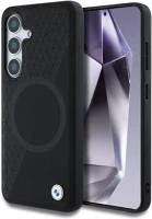 Samsung BMHMS25S23RTPK Bmw leather half textured  galaxy s25 magsafe hátlap tok, fekete kép