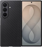 Samsung EF-KF971SBE galaxy z fold 8 ultra carbon magnet cover mágneses gyári tok + 2db fólia kép