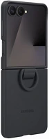 Samsung EF-PF766TBEGWW Galaxy z flip7 sm-f766b, szilikon tok, telefongyűrű, fekete, gyári kép