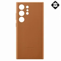 Samsung EF-VS918LA Galaxy s23 ultra leather cover, gyári bőr tok, barna, ef-vs918la kép
