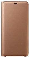 Samsung EF-WA750PFEG A7 (2018)  tok álló aktív flip, textil minta, arany kép