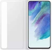 Samsung EF-ZG990CWEGEW S21 fe clear view cover flip gyári tok, fehér kép