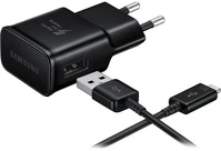 Samsung EP-TA200EBE_MICROUSB Hálózati töltő usb aljzat 15w, gyorstöltő + microusb kábel, fekete kép