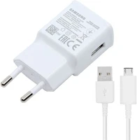 Samsung ep-ta200ewe+ep-dg925uwe / ecb-duewe SAMSUNG hálózati töltő USB aljzat (5V / 2000 mA, gyorstöltés támogatás + microUSB kábel) FEHÉR