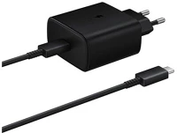 Samsung EP-TA845XBEG Hálózati töltő type-c aljzat 45w, pd gyorstöltő + 100cm type-c kábel, fekete kép