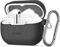 Samsung FD5906302313723 Galaxy buds 3 / buds 3 pro tartó - fekete szilikon karabinerrel kép