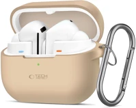 Samsung FD5906302313730 Galaxy buds 3 / buds 3 pro tartó - caffe latte szilikon karabinerrel kép