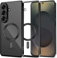 Samsung FD5906302390168 galaxy s26 - magsafe kompatibilis átlátszó hátlap tok, fekete szilikon kép