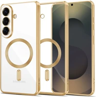 Samsung FD5906302390175 galaxy s26 - magsafe kompatibilis átlátszó hátlap tok, arany szilikon kép