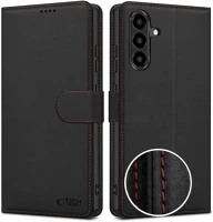 Samsung FD5906302392186 galaxy a57 5g - tech- protect wallet - fekete bőr könyvtok kép