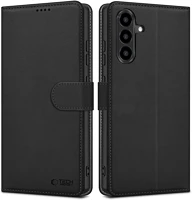 Samsung FD5906302392360 galaxy a37 5g - tech- protect wallet - fekete bőr könyvtok kép
