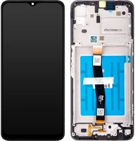 Samsung GH81-20694A Galaxy a22 5g kompatibilis lcd modul kerettel, oem jellegű, fekete kép