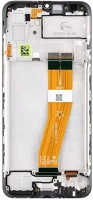 Samsung GH81-21625A Galaxy a03 lcd modul kerettel, oem jellegű, fekete  ( a035f ) kép