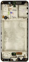 Samsung GH82-22761A Galaxy a31 kompatibilis lcd modul kerettel, oem jellegű, fekete kép