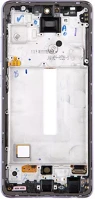 Samsung GH82-25524C Galaxy a52 lte/5g kompatibilis lcd modul kerettel, oem jellegű, király lila kép