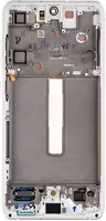 Samsung GH82-26414B Galaxy s21 fe kompatibilis lcd modul kerettel, oem jellegű, fehér kép