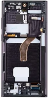 Samsung GH82-27488A galaxy s22 ultra kompatibilis lcd kijelző + érintő, kerettel, fekete sm kép