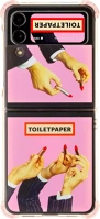 Samsung GP-FPF721HICPY Galaxy flip4 toiletpaper rúzs mintás gyári tok, rózsaszín kép