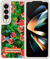 Samsung GP-FPF936AMBRY Galaxy z fold4 toiletpaper rózsa mintás gyári tok, zöld kép