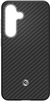 Samsung GP-FPS931PGABW-B-IT by spigen enzo aramid magnetic galaxy s25 mágneses gyári tok, fekete-ezüst kép