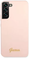 Samsung GUHCS22MLSLMGPP Guess silicone metal logo  galaxy s22+ hátlap tok, rózsaszín kép