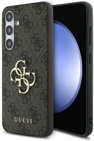 Samsung GUHCS24FE4GMGBR Guess 4g big metal logo  galaxy s24 fe hátlap tok, barna kép