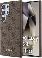Samsung GUHCS24LG4GFBR Guess 4g big logo  galaxy s24 ultra hátlap tok, barna kép