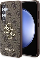 Samsung GUHCS24M4GMGBR Guess pu 4g metal logo  galaxy s24+ hátlap tok, barna kép