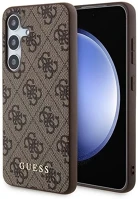 Samsung GUHCS24SG4GFBR Guess 4g metal gold logo  galaxy s24 hátlap tok, barna kép