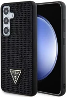 Samsung GUHCS24SHDGPPK Guess rhinestone triangle  galaxy s24 hátlap tok, fekete kép