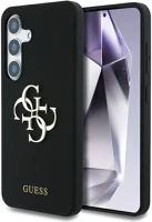 Samsung GUHCS25SS4SMDK Guess silicone big 4g logo bottom script  galaxy s25 hátlap tok, fekete kép