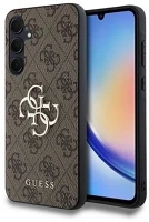Samsung GUHCSA354GMGBR Guess 4g big metal logo  galaxy a35 hátlap tok, barna kép