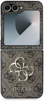 Samsung GUHCZF64GMGBR Guess 4g metal logo pu  galaxy z flip 6 / flip 7 fe hátlap tok, barna kép