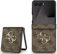 Samsung GUHCZF74GMGBR Guess pu 4g metal logo  galaxy z flip 7 hátlap tok, barna kép