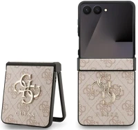 Samsung GUHCZF74GMGPI Guess pu 4g metal logo  galaxy z flip 7 hátlap tok, rózsaszín kép