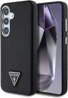 Samsung GUHMS25SPGTSPSK Guess grained triangle logo  galaxy s25 magsafe kemény hátlap tok, fekete kép