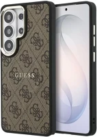 Samsung GUHMS26LP4MSEGCW Guess pu leather 4g gold frame  galaxy s26 ultra mágneses tok, barna kép