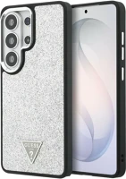 Samsung GUHMS26LPFGTSCMS Guess fixed glitter triangle  galaxy s26 ultra mágneses tok, magsafe, ezüst kép