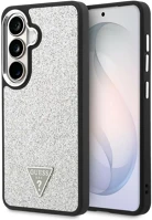 Samsung GUHMS26SPFGTSCMS Guess fixed glitter triangle  galaxy s26 mágneses tok, magsafe, ezüst kép