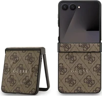 Samsung GUHMZF7P4MSEGCW Guess pu leather 4g colored ring magnetic  galaxy z flip 7 hátlap tok, barna kép